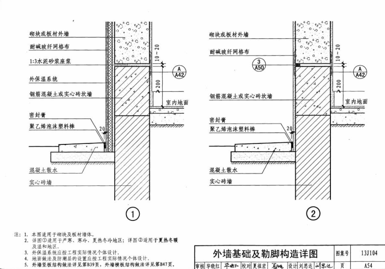 alc外墻板勒腳構造做法